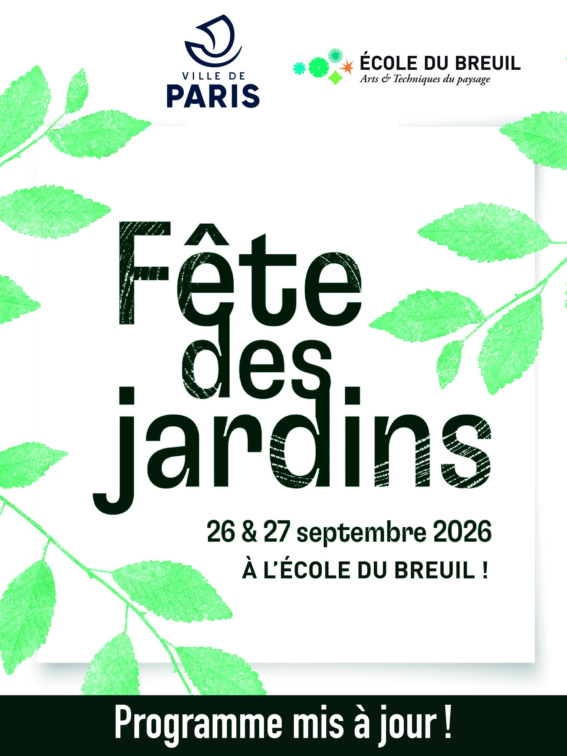 Fête des jardins les 26 et 27 septembre à l'École Du Breuil